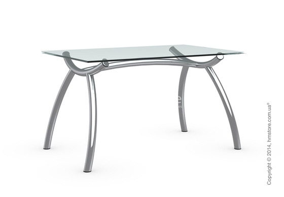 Стол Calligaris Diablo, Tempered glass transparent and Metal chromed, S