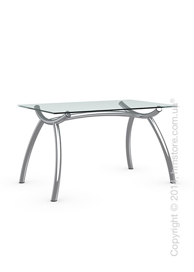 Стол Calligaris Diablo, Tempered glass transparent and Metal chromed, S
