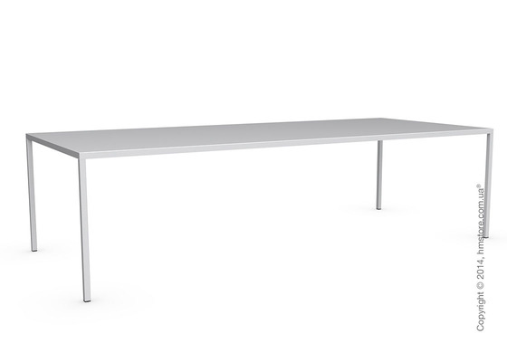 Стол Calligaris Heron, Rectangular metal table L, Metal matt optic white