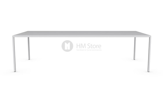 Стол Calligaris Heron, Rectangular metal table L, Metal matt optic white