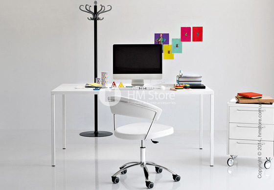Стол Calligaris Heron, Rectangular metal table S, Metal matt black