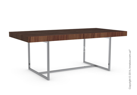 Стол Calligaris Parentesi, Veneer walnut and Metal chromed