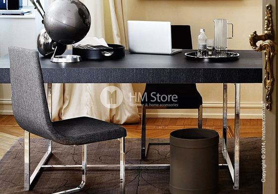 Стол Calligaris Parentesi, Veneer walnut and Metal chromed