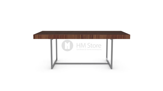Стол Calligaris Parentesi, Veneer walnut and Metal chromed Стол Calligaris Parentesi, Veneer walnut and Metal chromed