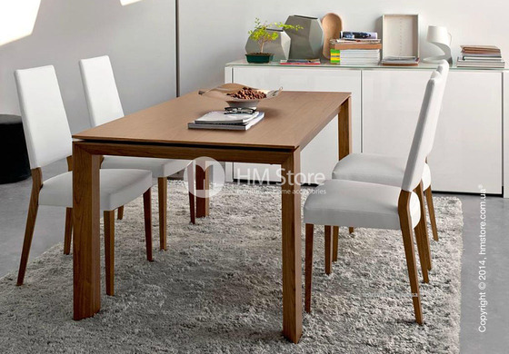 Стол Calligaris Omnia Wood, Frosted tempered glass extrawhite and Veneer wenge Стол Calligaris Omnia Wood, Frosted tempered glass extrawhite and Veneer wenge