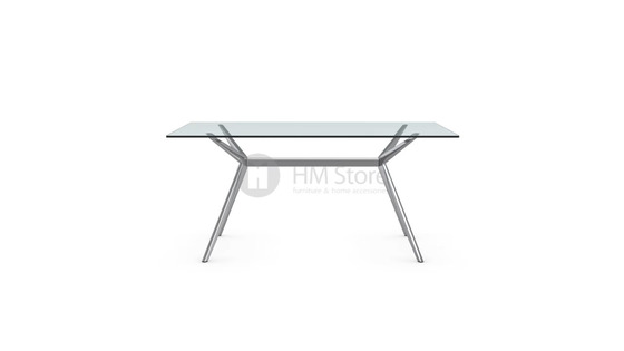 Стол Calligaris Seven M, Tempered glass transparent and Metal chromed Стол Calligaris Seven M, Tempered glass transparent and Metal chromed