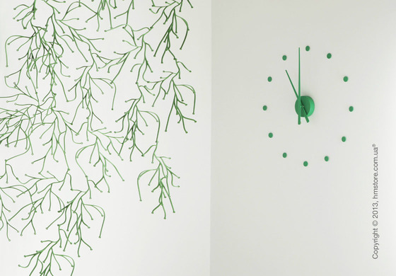 Часы настенные Nomon Oj Mini Wall Clock, Green