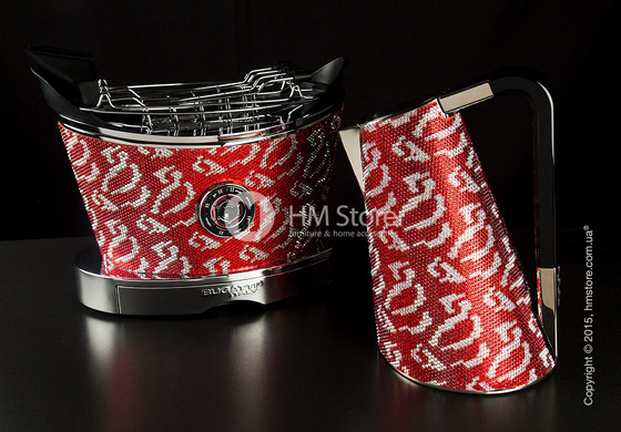 Тостер Bugatti Individual VOLO Sparkle of crystals, Red