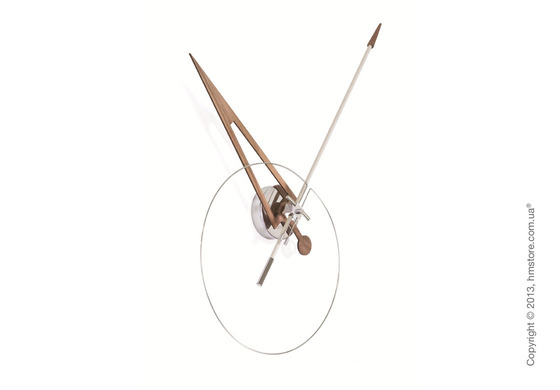 Часы настенные Nomon Cris Wall Clock Walnut, White