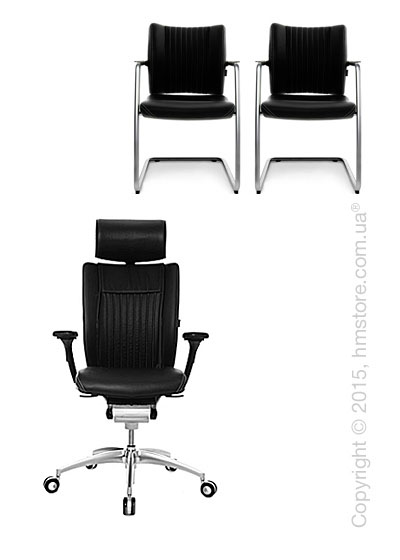 Комплект – кресло Wagner Titan Limited S Comfort, два кресла Titan Limited S Comfort Visit, Black