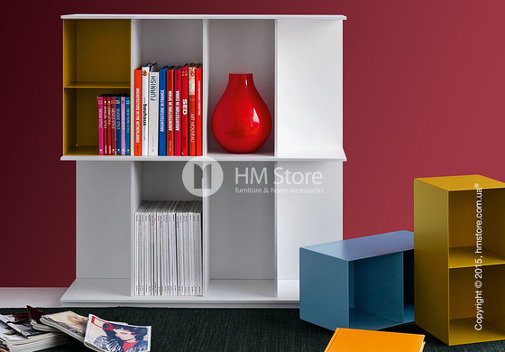 Книжный шкаф Calligaris Division, Free-standing bookcase, Finish matt optic white