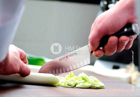 Нож Wüsthof Santoku коллекция Classic Ikon, 17 см, Black