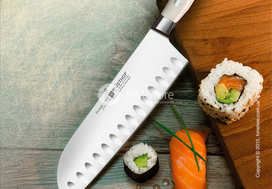Нож Wüsthof Santoku коллекция Classic Ikon Creme, 17 см, Creme