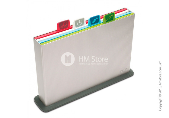 Набор досок на подставке Joseph Joseph Index Chopping Board Set, Silver