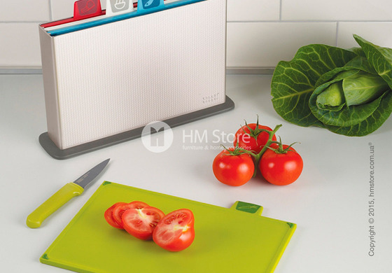 Набор досок на подставке Joseph Joseph Index Chopping Board Set, Silver