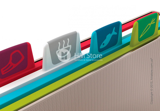 Набор досок на подставке Joseph Joseph Index Chopping Board Set, Silver