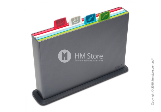 Набор досок на подставке Joseph Joseph Index Chopping Board Set, Graphite Набор досок на подставке Joseph Joseph Index Chopping Board Set, Graphite