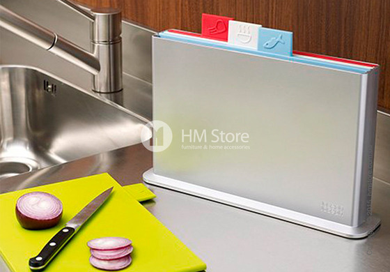 Набор досок на подставке Joseph Joseph Index Chopping Board Set, Argent