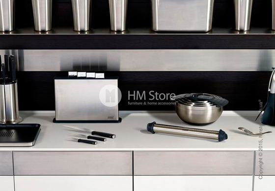 Скалка с кольцами для регулировки Joseph Joseph Adjustable Rolling Pin 100, Brushed Metal