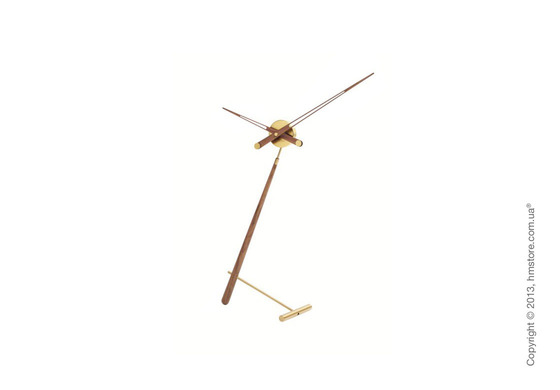 Часы настольные Nomon Puntero Gold N Desktop Clock, Walnut