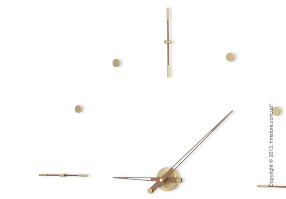 Часы настенные Nomon Mixto Gold Wall Clock