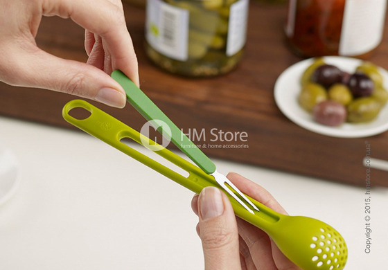 Шумовка с вилкой для солений Joseph Joseph Scoop&Pick, Green