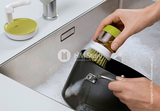 Щетка с дозатором моющего средства Joseph Joseph Palm Scrub, Green and white