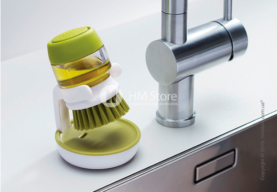 Щетка с дозатором моющего средства Joseph Joseph Palm Scrub, Grey