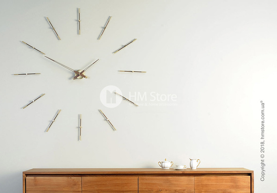 Часы настенные Nomon Merlin Gold 12 N Wall Clock, Walnut