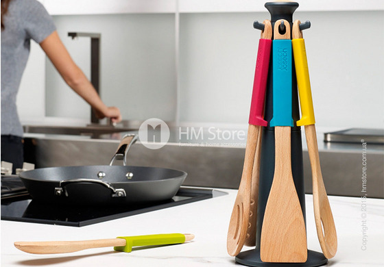 Набор кухонного инвентаря на подставке Joseph Joseph Elevate Wood Carousel, Multi Colour