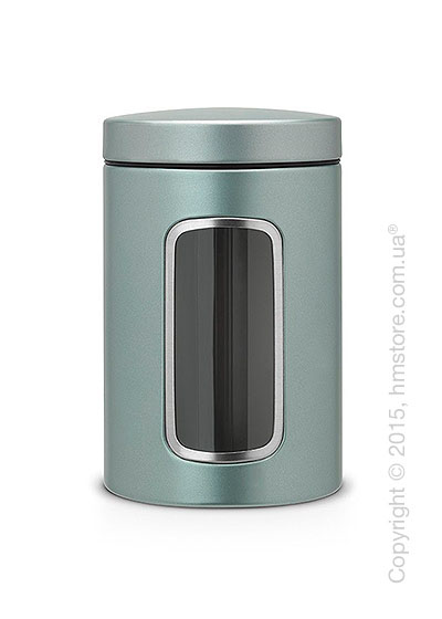 Емкость для хранения сыпучих продуктов Brabantia Window 1,4 л, Metallic Mint
