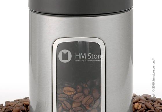 Емкость для хранения сыпучих продуктов Brabantia Window 1,4 л, Matt Steel Fingerprint Proof