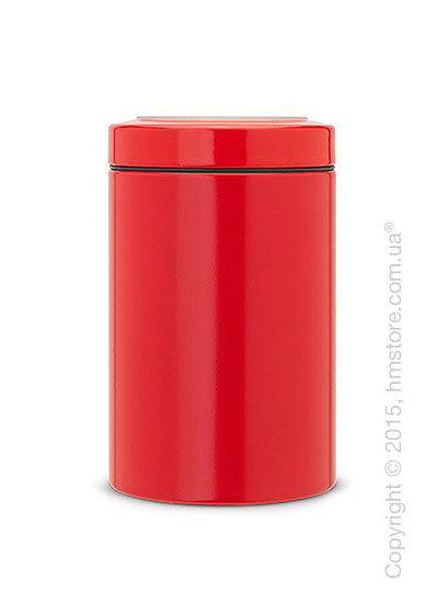 Емкость для хранения сыпучих продуктов Brabantia Window Lid 1,4 л, Passion Red