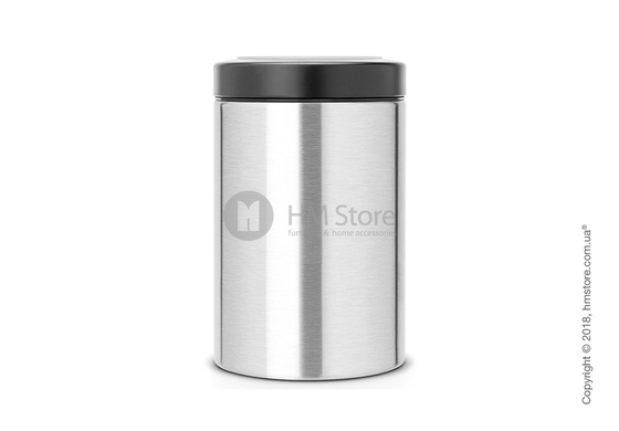 Емкость для хранения сыпучих продуктов Brabantia Window Lid 1,4 л, Matt Steel Fingerprint Proof Емкость для хранения сыпучих продуктов Brabantia Window Lid 1,4 л, Matt Steel Fingerprint Proof