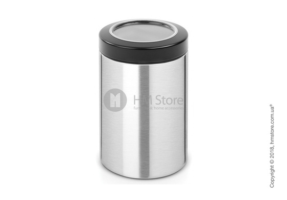Емкость для хранения сыпучих продуктов Brabantia Window Lid 1,4 л, Matt Steel Fingerprint Proof