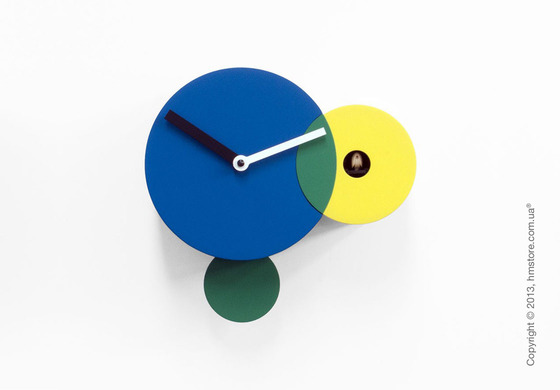 Часы настенные Progetti Pared Kandinsky Wall Clock, Blue and Yellow