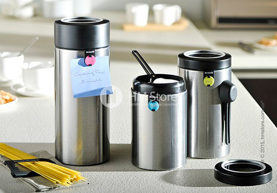 Емкость для хранения сыпучих продуктов Brabantia Window Lid 2,2 л, Matt Steel Fingerprint Proof Емкость для хранения сыпучих продуктов Brabantia Window Lid 2,2 л, Matt Steel Fingerprint Proof