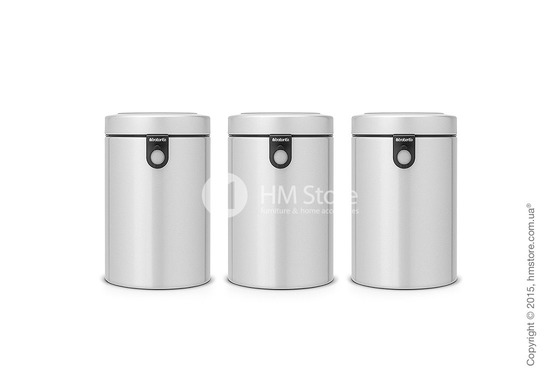 Набор емкостей для хранения сыпучих продуктов Brabantia Window 1,4 л, Metallic Grey