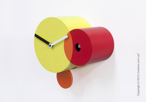 Часы настенные Progetti Pared Kandinsky Wall Clock, Yellow and Red