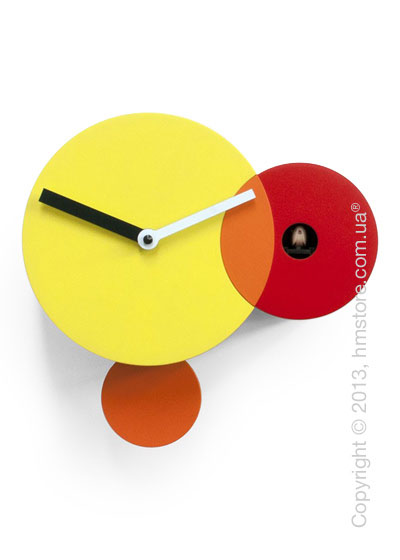 Часы настенные Progetti Pared Kandinsky Wall Clock, Yellow and Red