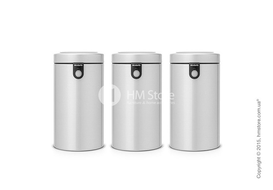 Набор емкостей для хранения сыпучих продуктов Brabantia Window 1,7 л, Metallic Grey