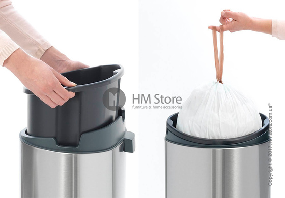 Ведро для мусора Brabantia Touch Bin New 40 л, Matt Steel Fingerprint Proof Ведро для мусора Brabantia Touch Bin New 40 л, Matt Steel Fingerprint Proof