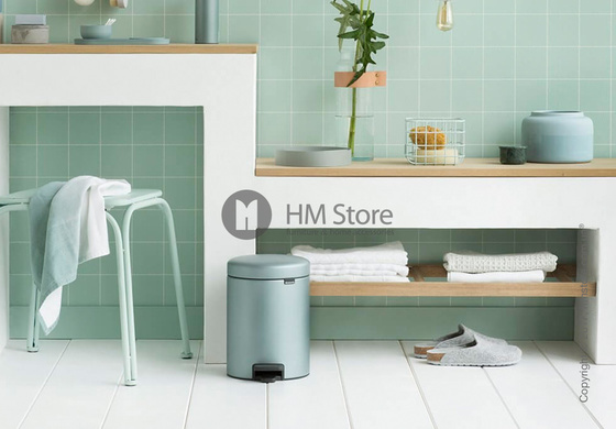 Ведро для мусора Brabantia Pedal Bin NewIcon 5 л, Metallic Mint