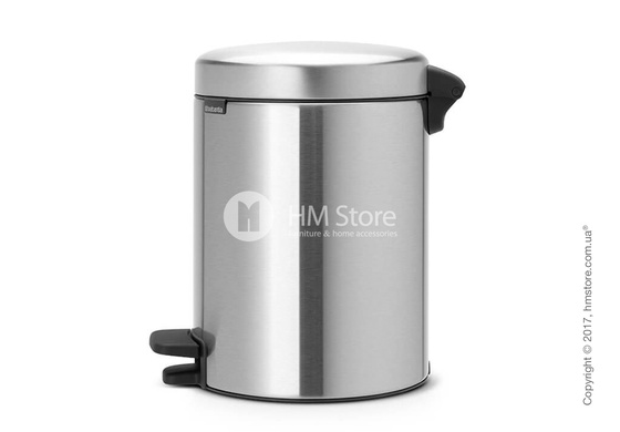 Ведро для мусора Brabantia Pedal Bin NewIcon 5 л, Matt Steel Fingerprint Proof