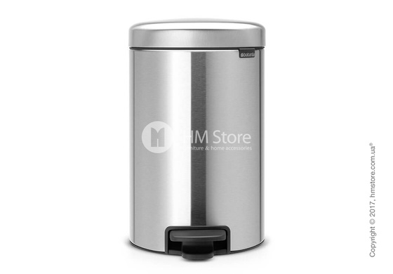 Ведро для мусора Brabantia Pedal Bin NewIcon 12 л, Matt Steel Fingerprint Proof