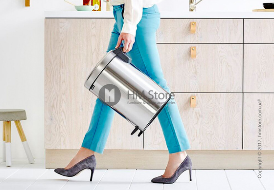 Ведро для мусора Brabantia Pedal Bin NewIcon 12 л, Matt Steel Fingerprint Proof