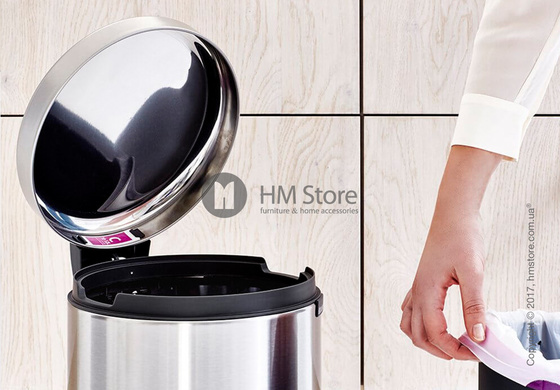 Ведро для мусора Brabantia Pedal Bin NewIcon 12 л, Matt Steel Fingerprint Proof