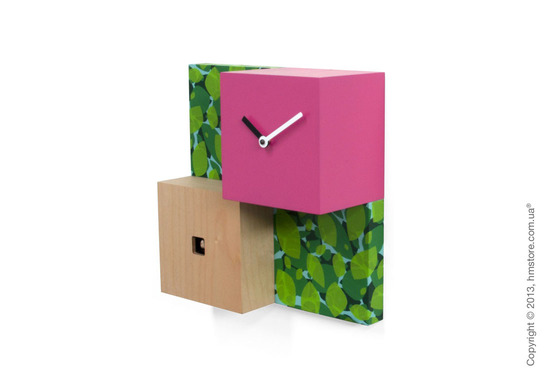 Часы настенные Progetti CentralPark Wall Clock, Green and Purple
