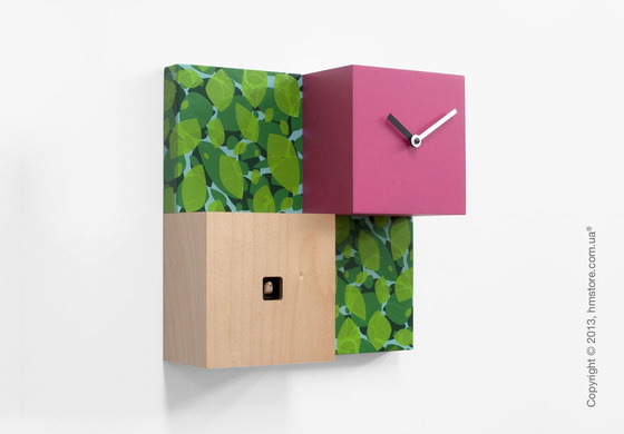 Часы настенные Progetti CentralPark Wall Clock, Green and Purple