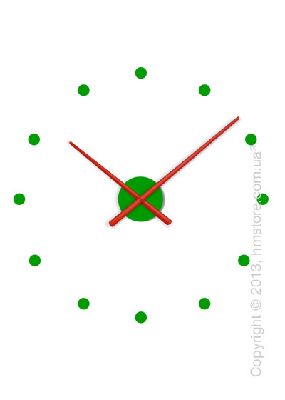 Часы настенные Nomon OJ Mixto Mini Wall Clock, Red and Green